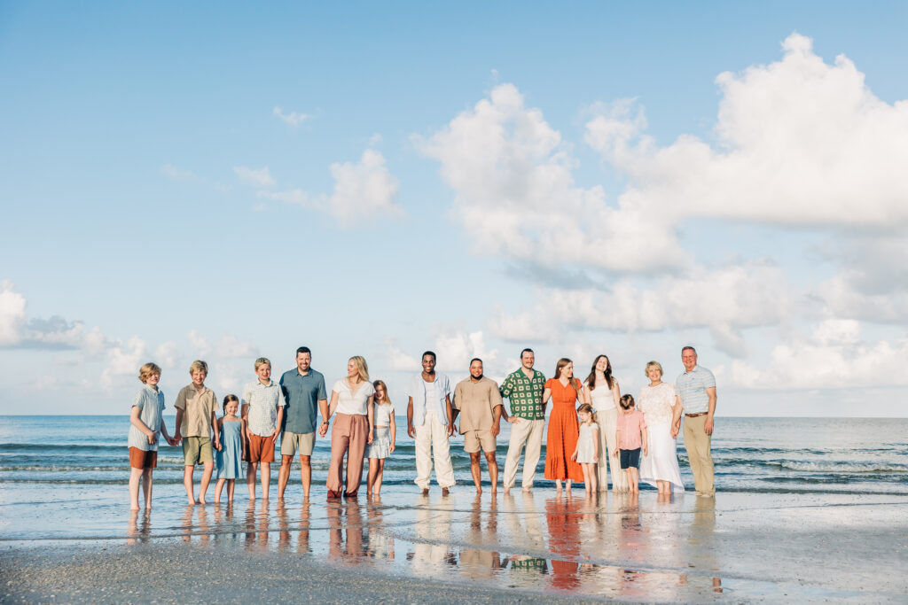 large family photo shoot near st pete beach, fl